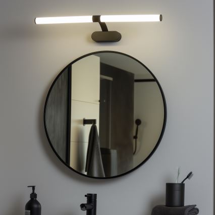 Brilagi - LED-belysning til badeværelsesspejl 2-i-1 TUBEO LED/8W/230V 60 cm IP44 sort