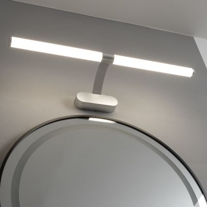 Brilagi - LED spejlbelysning til badeværelset 2-i-1 TUBEO LED/8W/230V 60 cm IP44 sølv