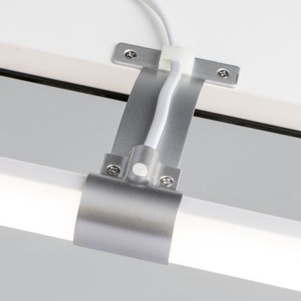Brilagi - LED spejlbelysning til badeværelset 2-i-1 TUBEO LED/8W/230V 60 cm IP44 sølv