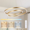 Brilagi - TWISTER LED-dæmpbar pendel med wire LED/75W/230V 3000-6000K Ø 70 cm guld + fjernbetjening