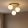 Brilagi - Tætmonteret loftlampe MILO ECRU 3xE27/60W/230V beige/guld
