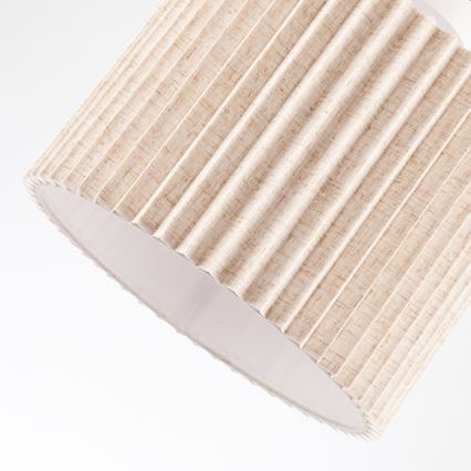 Brilagi - Tætmonteret loftlampe NORDIC WAVE 1xE27/15W/230V Ø 32 cm hør/hvid