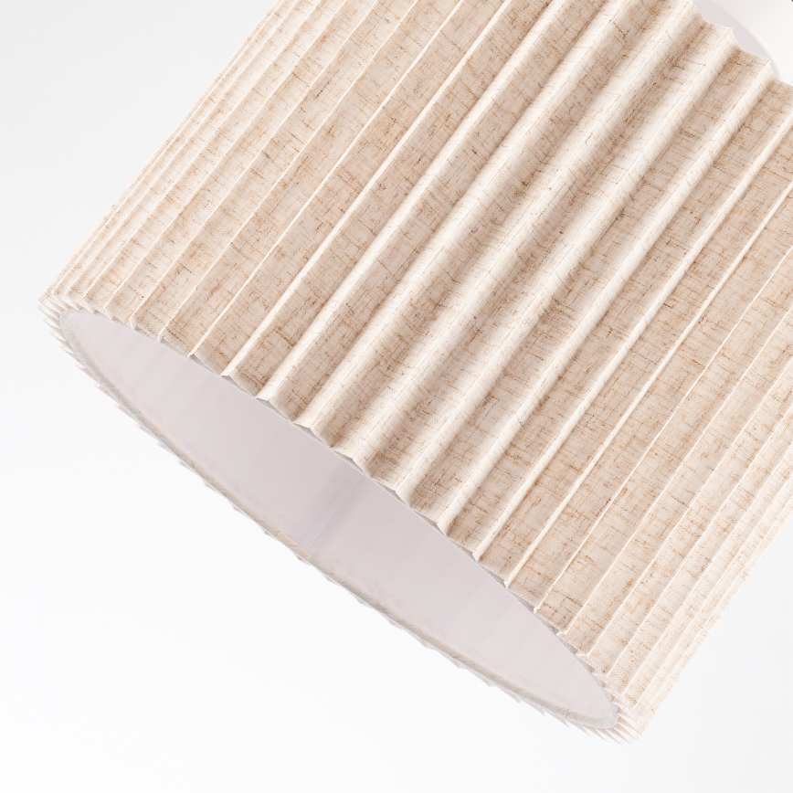 Brilagi - Tætmonteret loftlampe NORDIC WAVE 1xE27/15W/230V Ø 32 cm hør/hvid