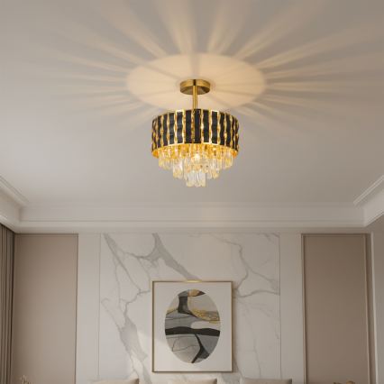 Brilagi - Tætmonteret lysekrone CRISTAL 5xE14/40W/230V Ø 38 cm