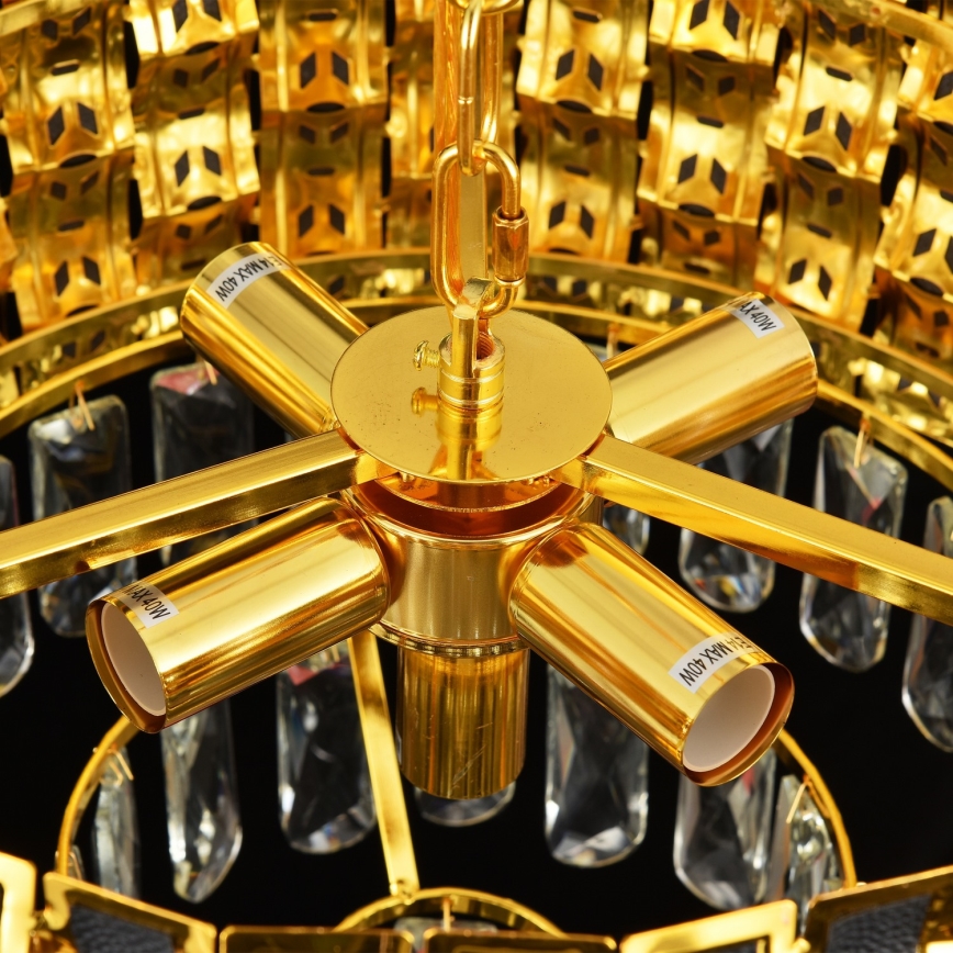 Brilagi - Tætmonteret lysekrone CRISTAL 5xE14/40W/230V Ø 38 cm