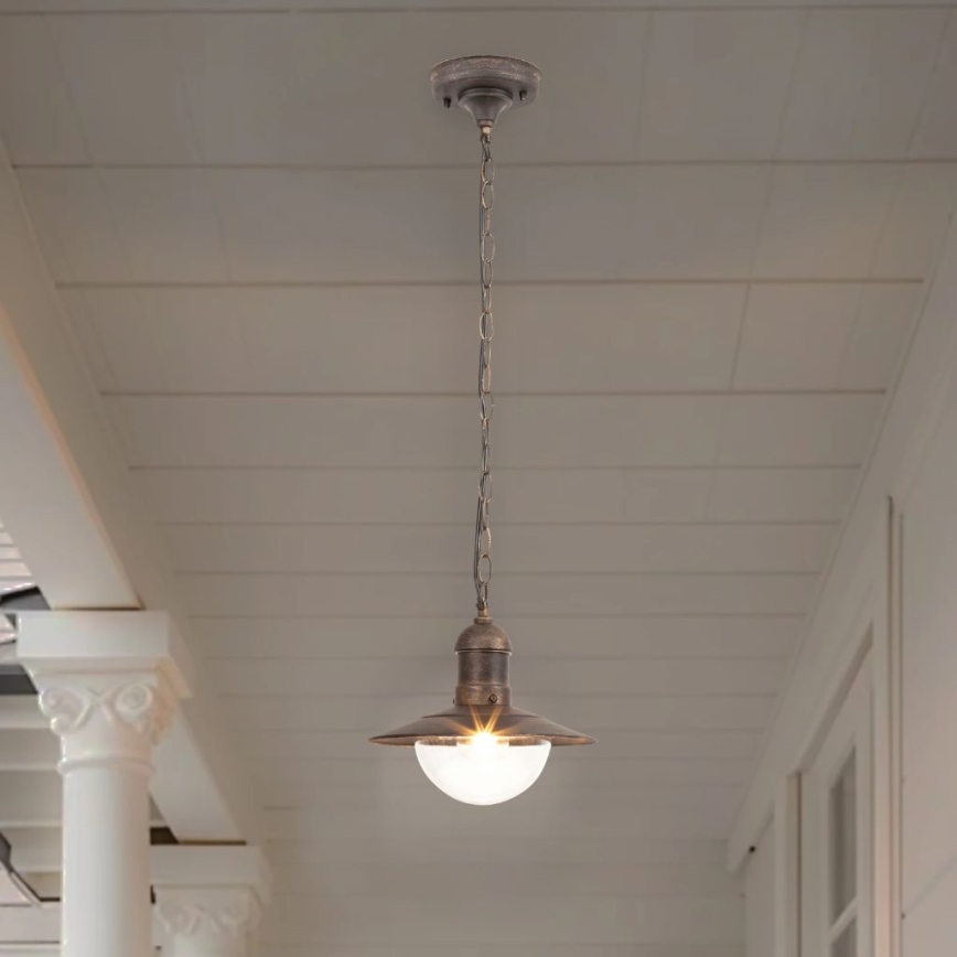 Brilagi - Udendørs hængelampe MOLDE 1xE27/60W IP44 bronze/patina