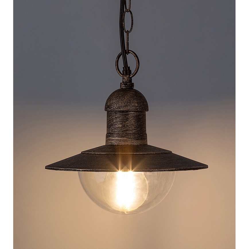 Brilagi - Udendørs hængelampe MOLDE 1xE27/60W IP44 bronze/patina