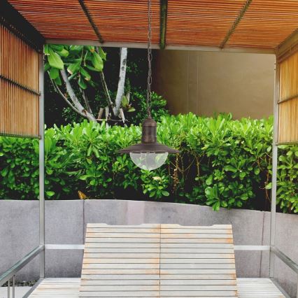 Brilagi - Udendørs hængelampe MOLDE 1xE27/60W IP44 bronze/patina