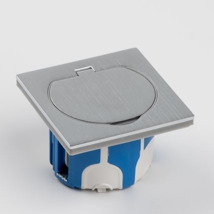 Brilagi - Udendørs indbygget gulv socket IP55 mat krom firkantet