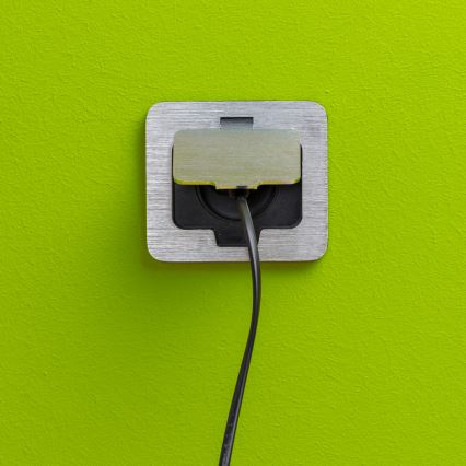 Brilagi - Udendørs indbygget gulv socket IP55 mat krom rektangulær
