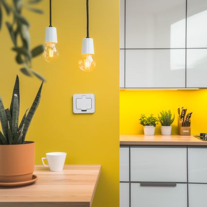 Brilagi - Udendørs indbygget gulv socket IP55 mat krom rektangulær