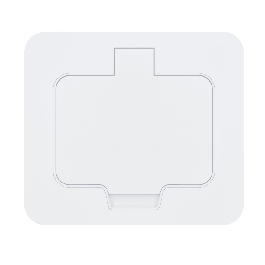 Brilagi - Udendørs indbygget gulvstikkontakt IP55, hvid, rektangulær