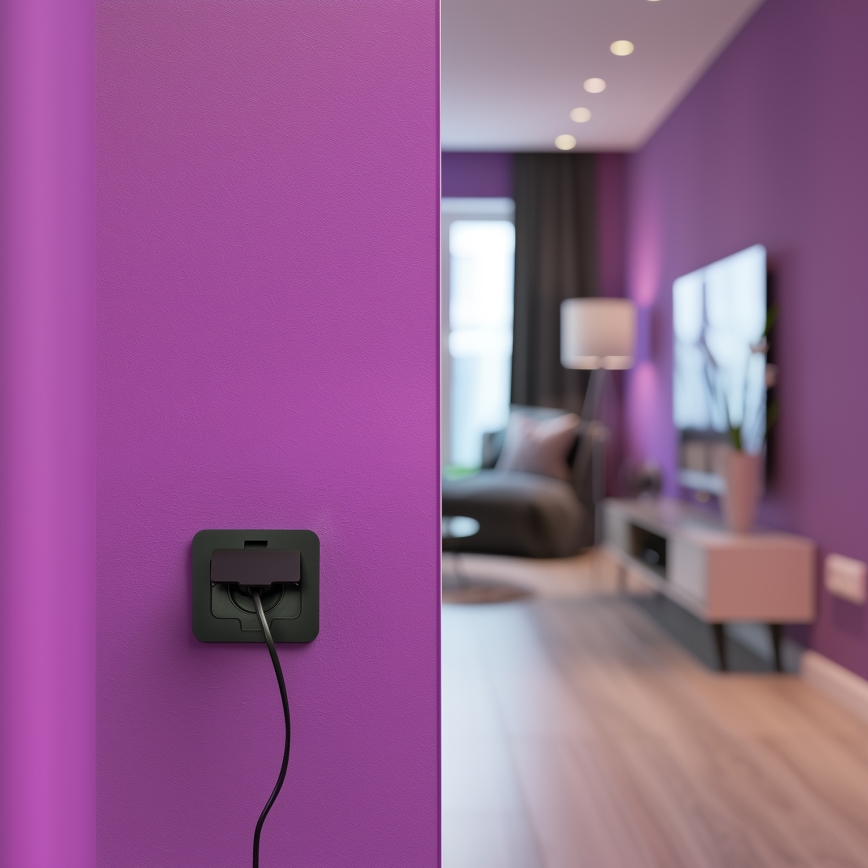 Brilagi - Udendørs indbygget gulvudtag IP55, sort, rektangulært