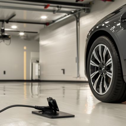 Brilagi - Udendørs indbygget gulvudtag med dobbeltstikkontakt, IP55, sort, rektangulær