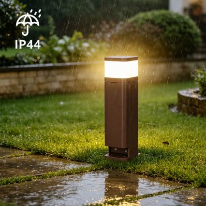 BRILAGI - Udendørs lampe med 2 SCHUKO-stik PILLAR 1xG9/11W/230V IP44 brun