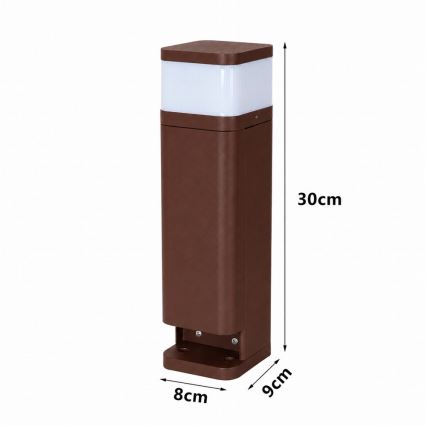 BRILAGI - Udendørs lampe med 2 SCHUKO-stik PILLAR 1xG9/11W/230V IP44 brun
