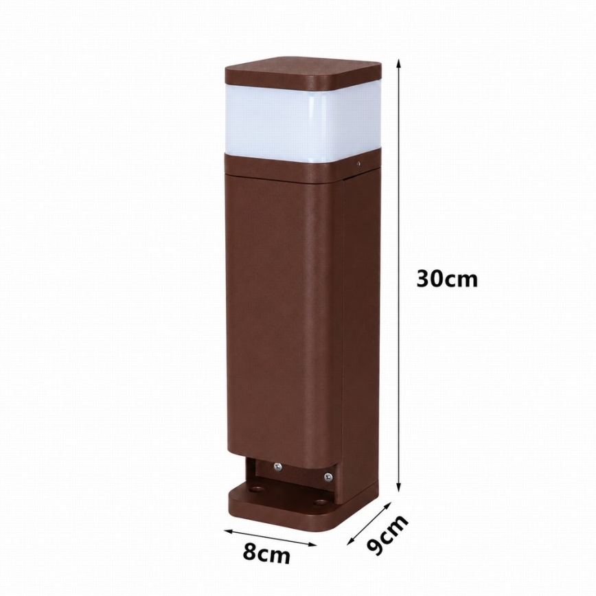 BRILAGI - Udendørs lampe med 2 SCHUKO-stik PILLAR 1xG9/11W/230V IP44 brun
