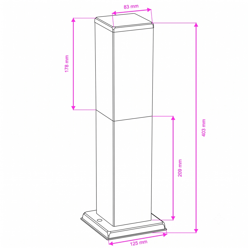 Brilagi - Udendørs lampe NOVA 1xE27/15W/230V 40 cm IP44 brun