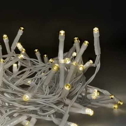 Brilagi - Udendørs LED julekæde 120xLED/8 funktioner/3xAA 9,5m hvid IP44 varm hvid + fjernbetjening