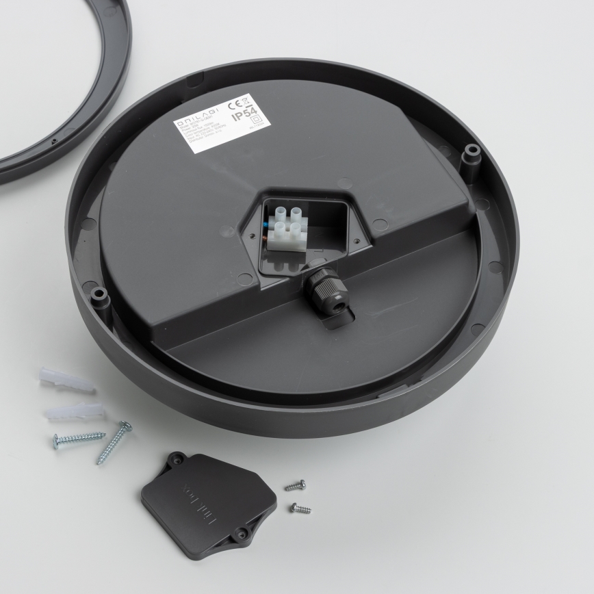Brilagi - Udendørs LED loftlampe LED/20W/230V diameter 23 cm IP54 antracit