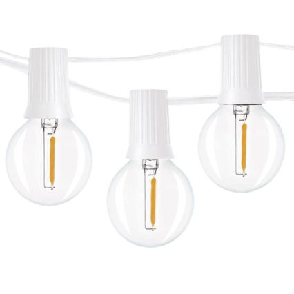 Brilagi - Udendørs LED lyskæde GUIRLANDE 25xE12 20 m hvid IP44 varm hvid