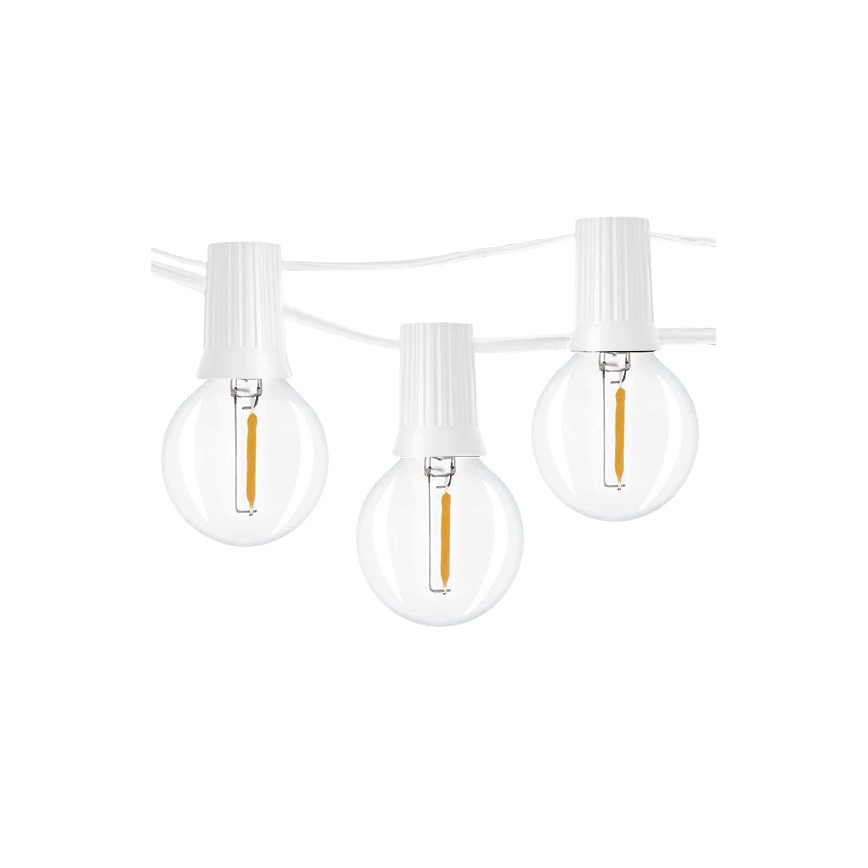 Brilagi - Udendørs LED lyskæde GUIRLANDE 25xE12 20 m hvid IP44 varm hvid