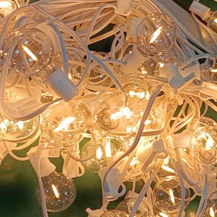Brilagi - Udendørs LED lyskæde GUIRLANDE 25xE12 20 m hvid IP44 varm hvid