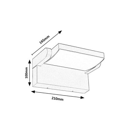 Brilagi - Udendørs LED væglampe ANKLE LED/18W/230V 3000K IP65 antracit