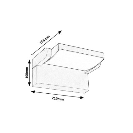 Brilagi - Udendørs LED væglampe ANKLE LED/18W/230V 4000K IP65 antracit