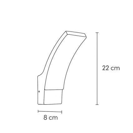 Brilagi - Udendørs LED væglampe ARCELO LED/9W/230V IP44