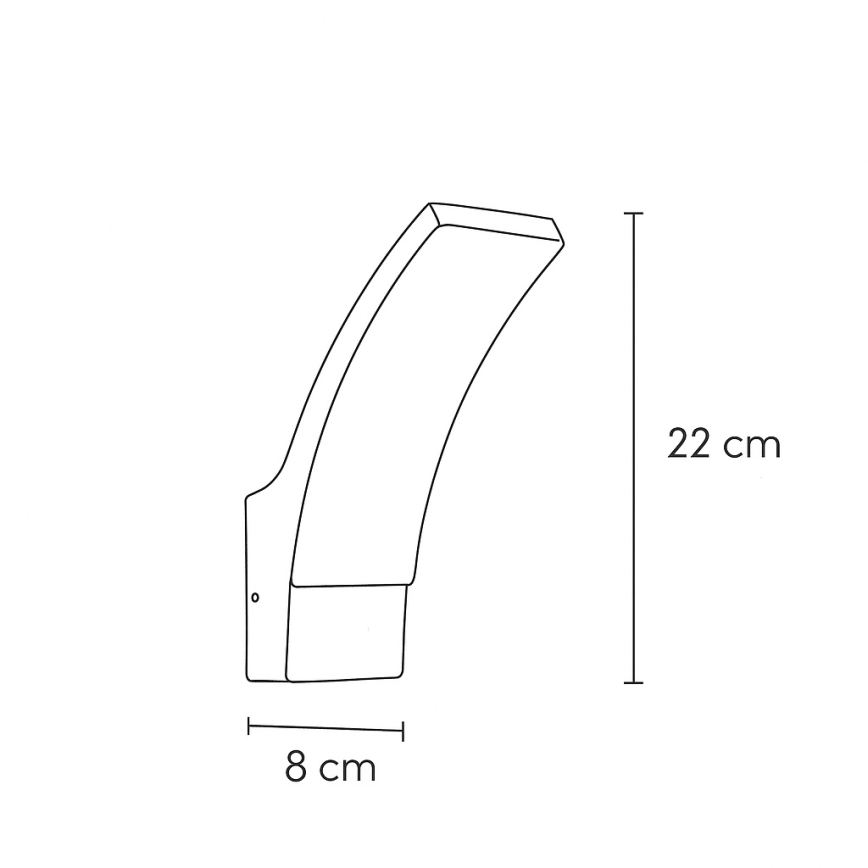 Brilagi - Udendørs LED væglampe ARCELO LED/9W/230V IP44