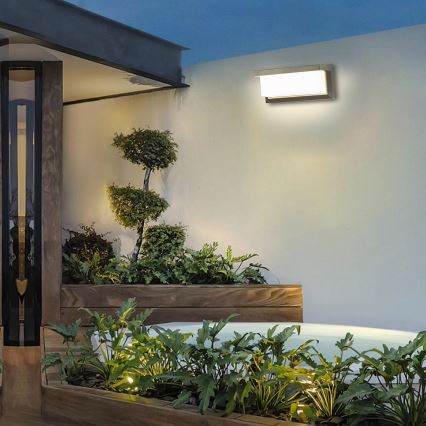 Brilagi - Udendørs LED væglampe BRICKY LED/12W/230V grå IP54