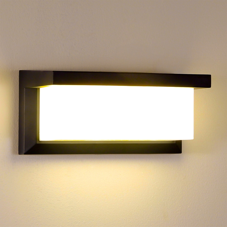 Brilagi - Udendørs LED væglampe BRICKY LED/12W/230V sort IP54