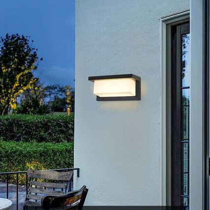 Brilagi - Udendørs LED væglampe BRICKY LED/12W/230V sort IP54