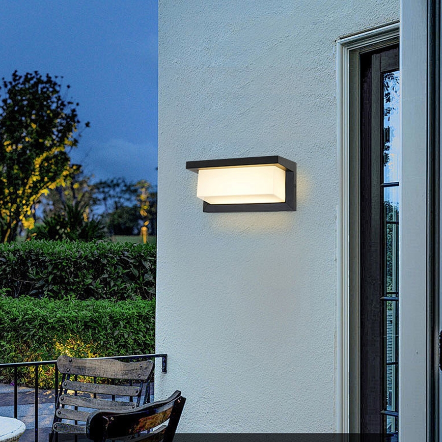 Brilagi - Udendørs LED væglampe BRICKY LED/12W/230V sort IP54