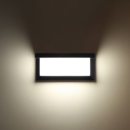 Brilagi - Udendørs LED væglampe BRICKY LED/12W/230V sort IP54