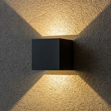 Brilagi - Udendørs LED væglampe CUBE LED/6W/230V antracit IP54