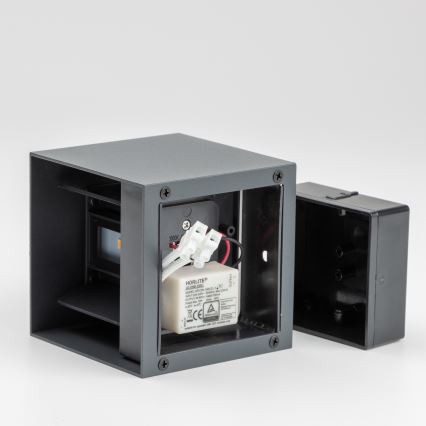 Brilagi - Udendørs LED væglampe CUBE LED/6W/230V antracit IP54