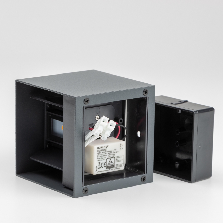 Brilagi - Udendørs LED væglampe CUBE LED/6W/230V antracit IP54