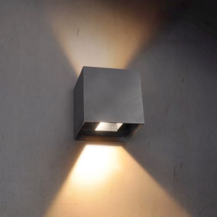 Brilagi - Udendørs LED væglampe CUBE LED/6W/230V antracit IP54