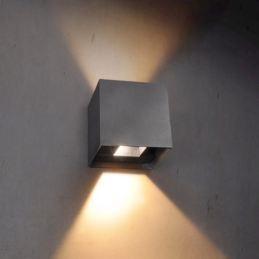 Brilagi - Udendørs LED væglampe CUBE LED/6W/230V antracit IP54