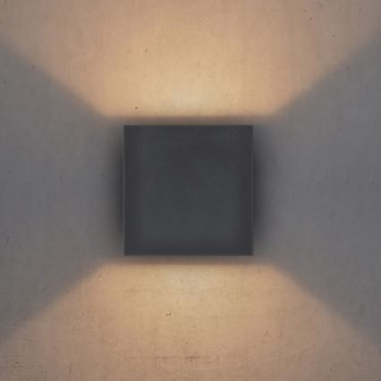 Brilagi - Udendørs LED væglampe CUBE LED/6W/230V antracit IP54