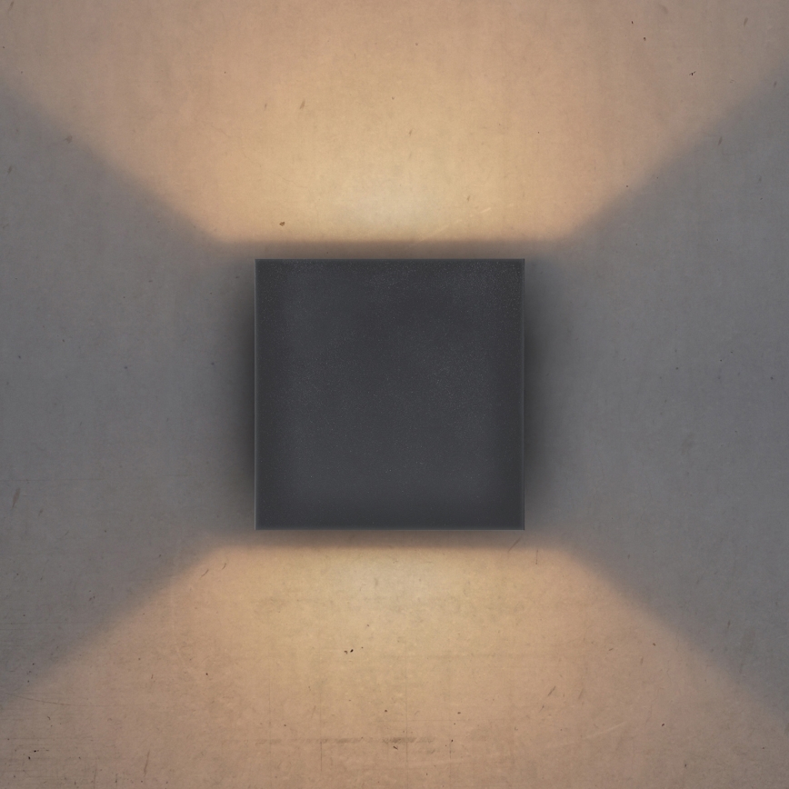 Brilagi - Udendørs LED væglampe CUBE LED/6W/230V antracit IP54