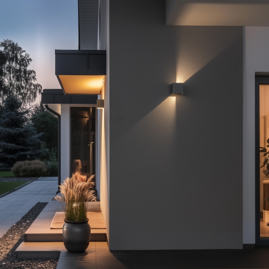 Brilagi - Udendørs LED væglampe CUBE LED/6W/230V grå IP54