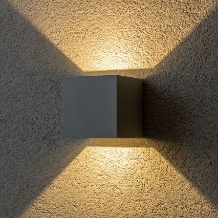 Brilagi - Udendørs LED væglampe CUBE LED/6W/230V grå IP54