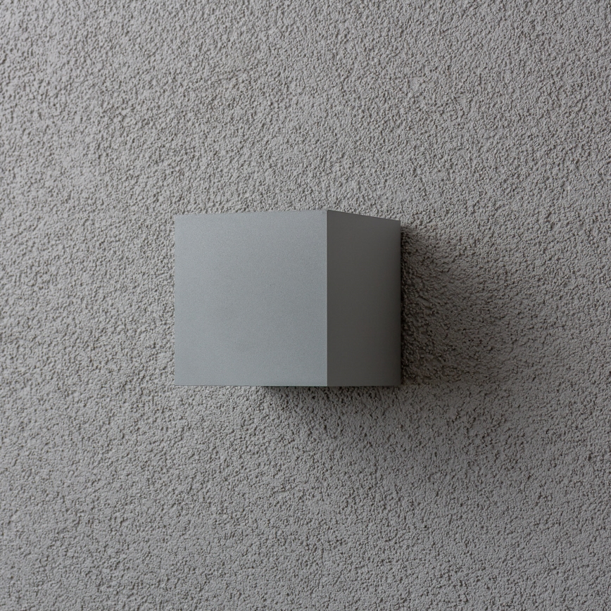 Brilagi - Udendørs LED væglampe CUBE LED/6W/230V grå IP54