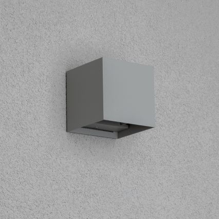 Brilagi - Udendørs LED væglampe CUBE LED/6W/230V grå IP54