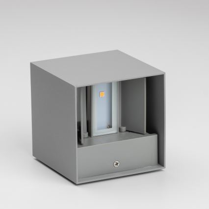 Brilagi - Udendørs LED væglampe CUBE LED/6W/230V grå IP54