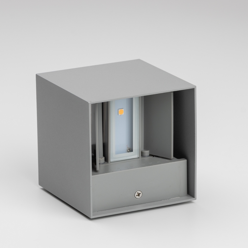 Brilagi - Udendørs LED væglampe CUBE LED/6W/230V grå IP54