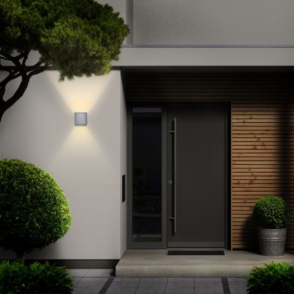 Brilagi - Udendørs LED væglampe CUBE LED/6W/230V grå IP54